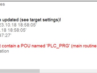 编译报错：程序不包含一个名叫PLC_PRG程序或者任务配置